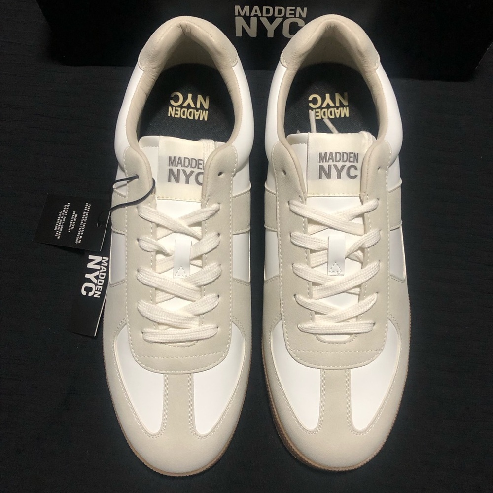 Madden NYC Men's Morddy Lace-Up Fash Casual Sneakers Shoes, Size 11, White